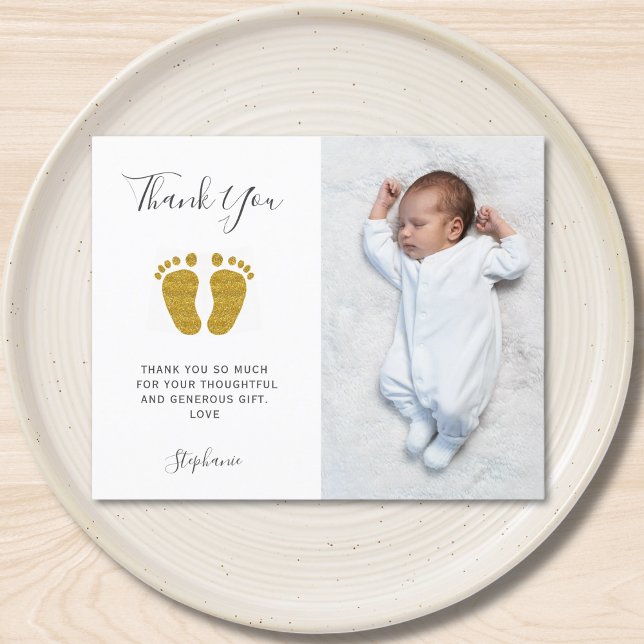 Budget Baby Shower Thank You Photo Card (Creator Uploaded)