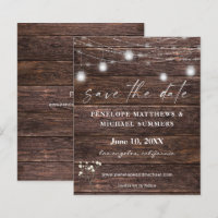 Budget Baby's Breath Rustic Save the Date