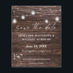 Budget Baby's Breath Rustic Save the Date Flyer<br><div class="desc">******* MATTE PAPER IS THIN. UPGRADE FOR A THICKER PAPER. NO ENVELOPES INCLUDED. FOR CARD STOCK, THICKER CARDS, CHECK OUT THE LINK BELOW. CARD STOCK, THICKER CARDS HAVE AN OPTION FOR ENVELOPES OR INCLUDES THEM******** No envelopes, paper flyer version. Save money on formal invitations with this paper invitation. Get your...</div>