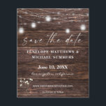 Budget Baby's Breath Rustic Save the Date Flyer<br><div class="desc">******* MATTE PAPER IS THIN. UPGRADE FOR A THICKER PAPER. NO ENVELOPES INCLUDED. FOR CARD STOCK, THICKER CARDS, CHECK OUT THE LINK BELOW. CARD STOCK, THICKER CARDS HAVE AN OPTION FOR ENVELOPES OR INCLUDES THEM******** No envelopes, paper flyer version. Save money on formal invitations with this paper invitation. Get your...</div>