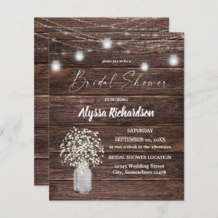 Budget Baby's Breath & String Lights Bridal Shower