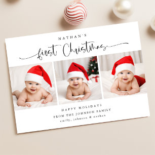 Budget Baby's First Christmas Photo Holiday Card