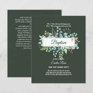 BUDGET Baptism Bautizo Bautismo GREENERY Invites