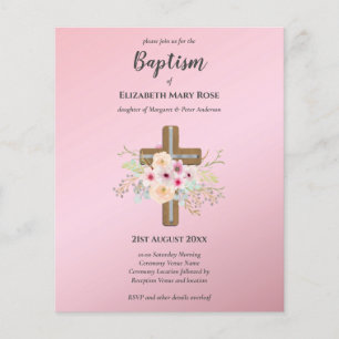 BUDGET Baptism Christening Bautizo Bautismo INVITE Flyer