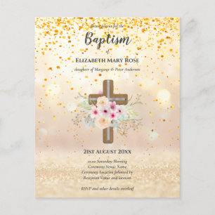 BUDGET Baptism Christening Bautizo Bautismo INVITE Flyer
