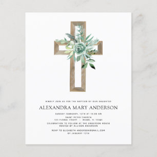 Budget Baptism Greenery Sage Eucalyptus Flyer