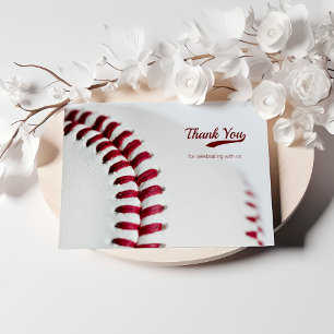Budget Baseball Theme Wedding Thank You Card