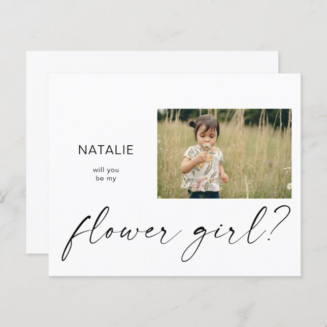 Budget Be My Flower Girl Small Photo Proposal (Front/Back)