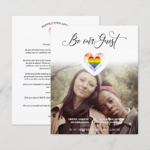 Budget Be our Guest Quote Pride Rainbow Heart LGBT