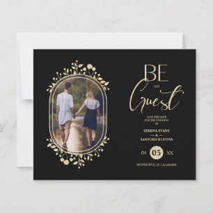 Budget Be our Guest Wedding Floral Frame Photo