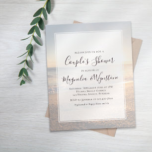 Budget Beach Ocean Couple's Shower Invitation