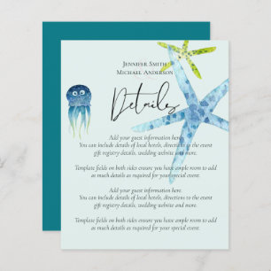 BUDGET Beach Ocean Life Wedding Enclosure Details