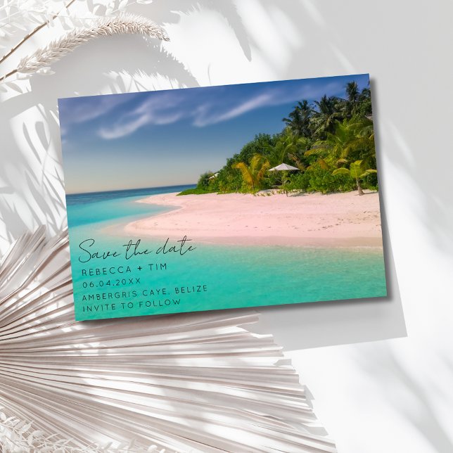 Budget Beach Photo Wedding Save the Date (Budget Beach Photo Wedding Save the Date)