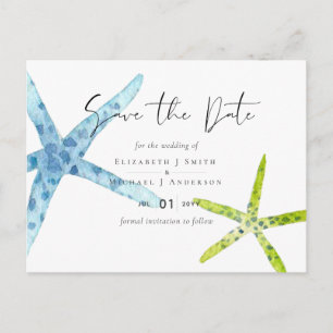 BUDGET BEACH Sea Ocean Life Wedding\ Postcard