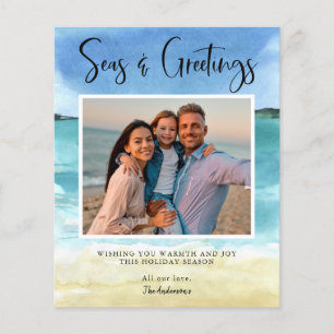 Budget Beach Seas and Greetings Family Photo  Flyer