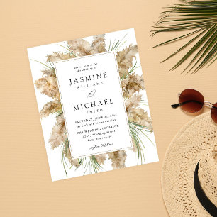 Budget Beachy Pampas Grass Boho Wedding 2 Flyer