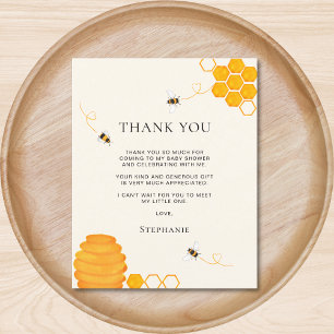 Budget Bee Baby Shower Thank You Card