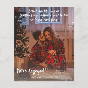 Budget Before the 12 of Christmas Engaged Photo Flyer