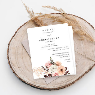 Budget Beige & Blush Pink Rustic Floral Wedding