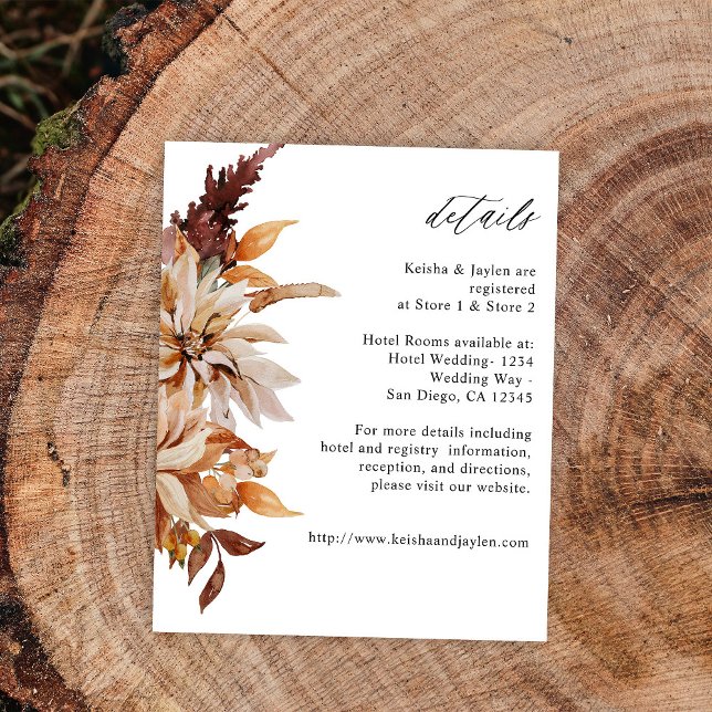 Budget Beige Fall Floral Details Flyer (Creator Uploaded)