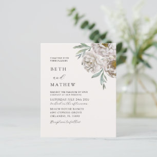 Budget Beige & Off White Florals Wedding