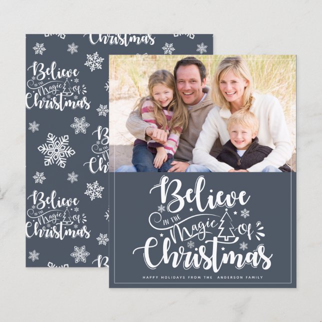 Budget Believe in the Magic of Christmas Card (Front/Back)