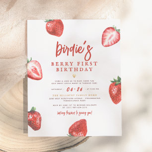 Budget Berry First Strawberry Girl 1st Birthday