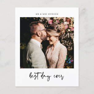 Budget Best Day Ever Photo Thank You Card