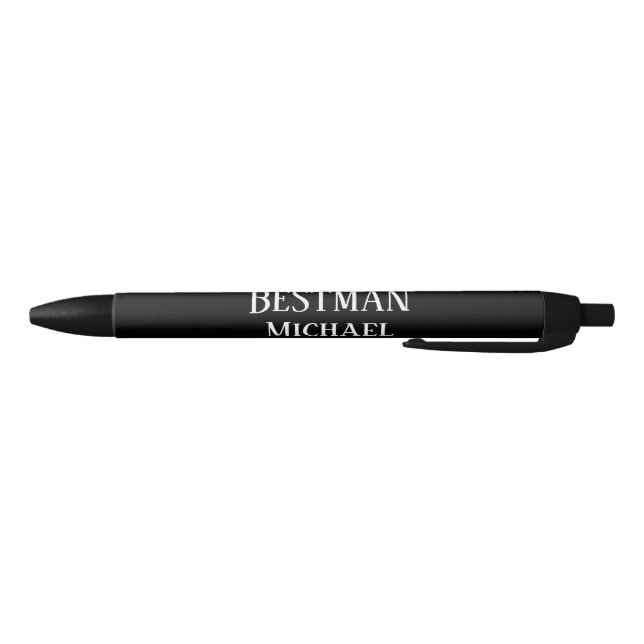 BUDGET Bestman Groomsman GIFTS Classic Black Ink Pen (Bottom)