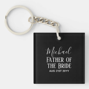 BUDGET Bestman Groomsmen Gifts Black White Key Ring