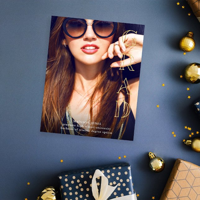 Budget Big Grad Magazine Style Photo Announcement Flyer (Creator Uploaded)