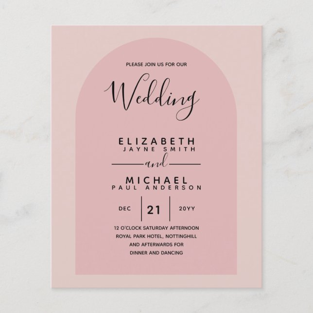 BUDGET Bilingual Spanish Boda English Wedding (Front)