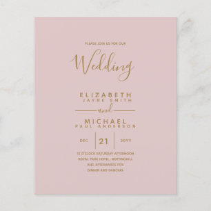 Budget Bilingual Spanish BODA English Wedding Flyer