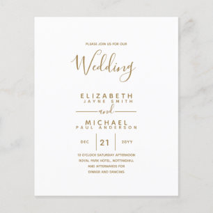 Budget Bilingual Spanish BODA English Wedding Flyer
