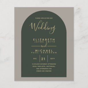 BUDGET Bilingual Spanish Boda English Wedding Flyer