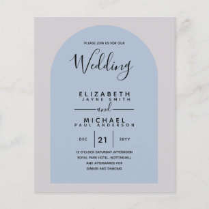 BUDGET Bilingual Spanish Boda English Wedding Flyer
