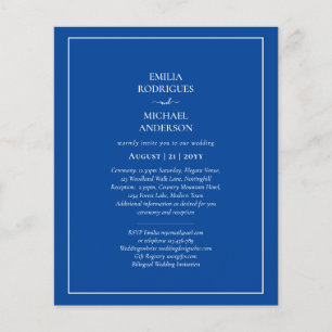 BUDGET Bilingual Wedding Text Both Sides Invite Fl Flyer