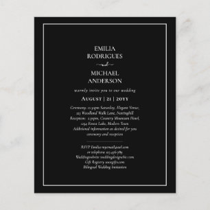 BUDGET Bilingual Wedding Text Both Sides Invite Fl Flyer
