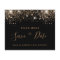 Budget Birthday black gold glitter save the date