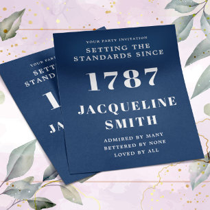 Budget Birthday Invitation Blue White Flyer