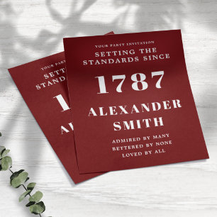 Budget Birthday Invitation Red White Flyer