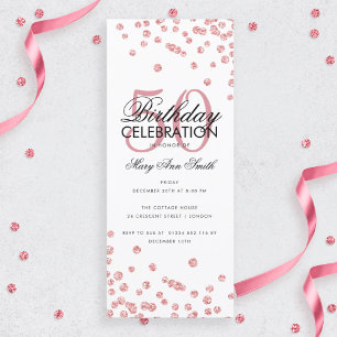 Budget Birthday Party Glitter Confetti Rose Gold 