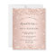 Budget birthday rose gold invitation