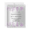 Budget birthday silver glitter purple invitation