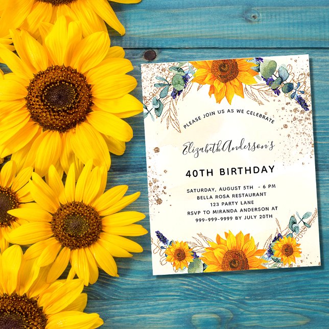 Budget birthday sunflower eucalyptus glitter (Creator Uploaded)