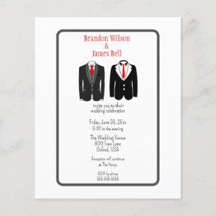 BUDGET  Black and Grey Gay Couple Wedding  Flyer