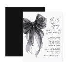 Budget Black Bow Watercolor Bridal Shower Invite