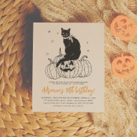 Budget Black Cat Halloween Pumpkin Birthday Party