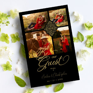 Budget Black Fake Golden Luxury filigree 4 photos