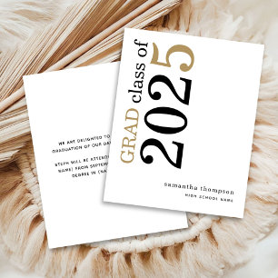 Budget Black Gold 2025 Graduation Announcement